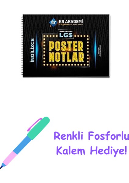 Lgs Ingilizce Poster Notlar + Fosforlu Kalem Hediye