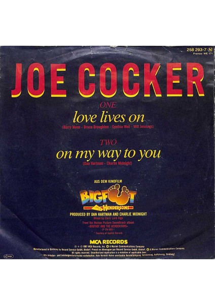 Joe Cocker - Love Lives On On My Way To You Plak (109) PLK18893 fiyatları