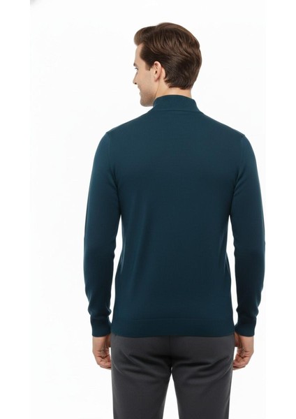 Erkek Yarım Balıkçı Kazak Çelik Örgü Regular Kalıp 5204B BGL-ST04855 modelleri