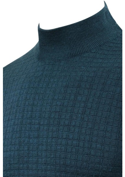 Erkek Yarım Balıkçı Kazak Çelik Örgü Regular Kalıp 5204B BGL-ST04855 fırsatları