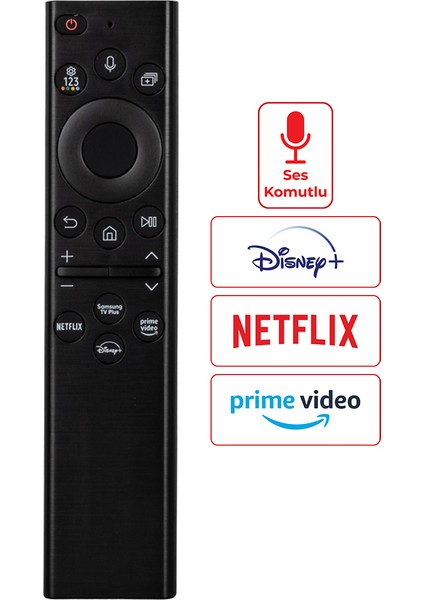 Kl Samsung RM-G2300 V2 Netflıx-Prıme Vıdeo-Samsung Tv Plus- Dısney+ Tuşlu Ses Komutlu Lcd-Led Tv Kumanda