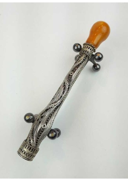Osmanlı Hareli Damla Kehribar Kafalı Gümüş Sigara Ağızlığı AOB153 modelleri