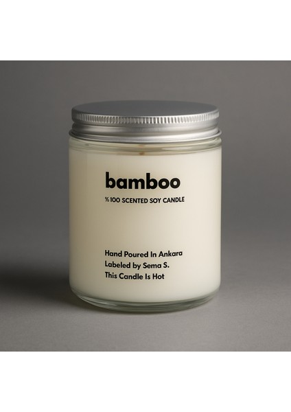 : Bamboo : Cam Kavanozda Kokulu %100 Soya Mum (Limon Çiçeği, Şampaka, Sedir, Lime) fiyatları
