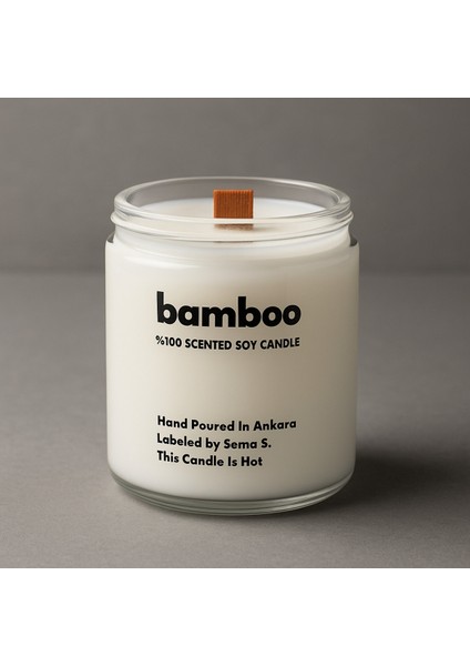 : Bamboo : Cam Kavanozda Kokulu %100 Soya Mum (Limon Çiçeği, Şampaka, Sedir, Lime) modelleri