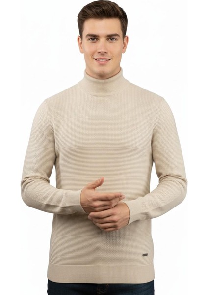 Erkek Yarım Balıkçı Kazak Triko Klasik Kalıp 5240B BGL-ST04856