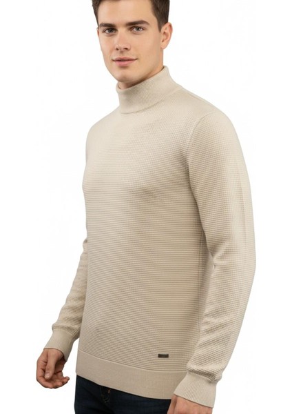 Erkek Yarım Balıkçı Kazak Triko Klasik Kalıp 5240B BGL-ST04856 fiyatları