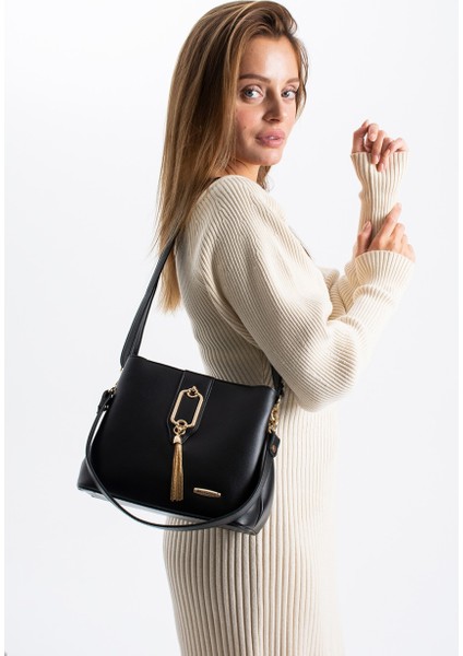 Gold Detaylı 3 Bölmeli Omuz & Çapraz Çanta 1438 fiyatları