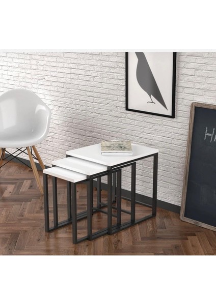 Todekhome Ellie Zigon Sehpa Beyaz