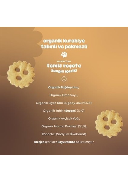 Humm Organik Tahinli ve Pekmezli Vegan Kurabiye 55 gr fırsatları