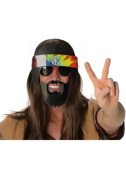 Siyah Saçlı Bandana Tasarımlı Nessiworldi Parti Gözlüğü 26X18 cm modelleri