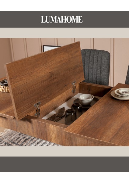 Gordes Ceviz-Antrasit Extra Yemek Masası Takımı modelleri