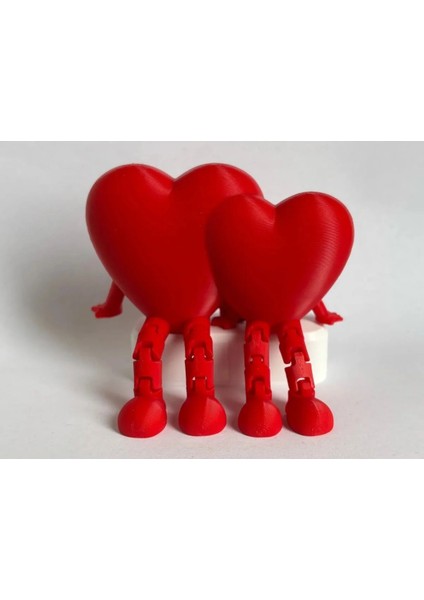 Sonsuza Dek Aşık – 3D Kalpli Dekoratif Figür | Romantik Tasarım