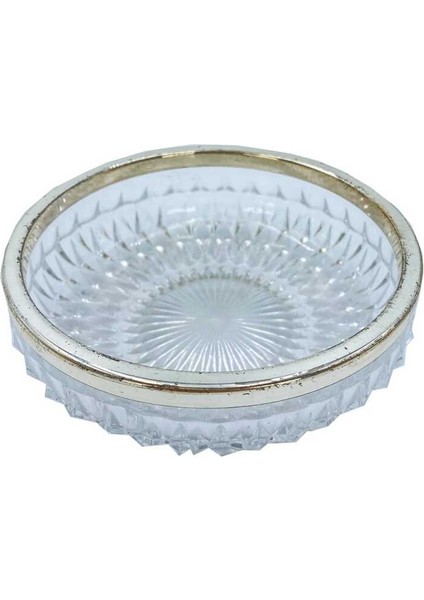 Kenarları Metal Eski Kristal Şekerlik AOB1983