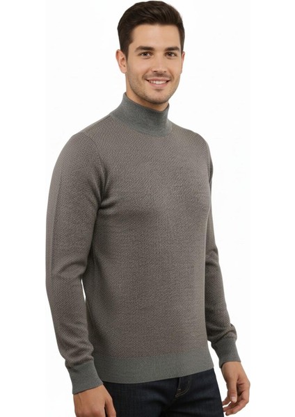 Erkek Yarım Balıkçı Kazak Çelik Örgü Regular Kalıp 5206B BGL-ST04853 fiyatları