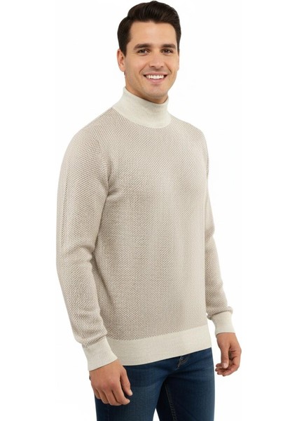 Erkek Yarım Balıkçı Kazak Çelik Örgü Regular Kalıp 5206B BGL-ST04853 fiyatları