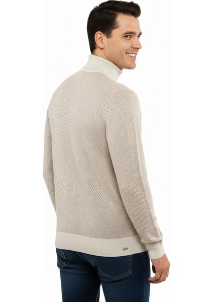 Erkek Yarım Balıkçı Kazak Çelik Örgü Regular Kalıp 5206B BGL-ST04853 modelleri