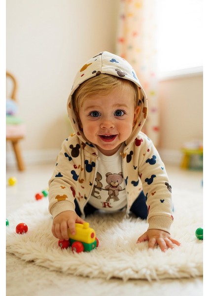 Bear Hırkalı Erkek Bebek Eşofman Takım fırsatları