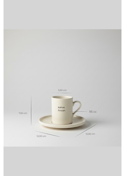 Lucy 6 Kişilik Sade 12 Parça Porselen Kahve Fincan Takımı modelleri
