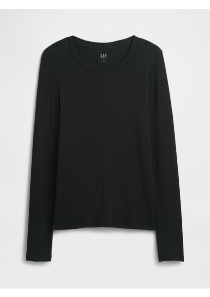 Kadın Siyah Modern Crewneck T-Shirt fiyatları