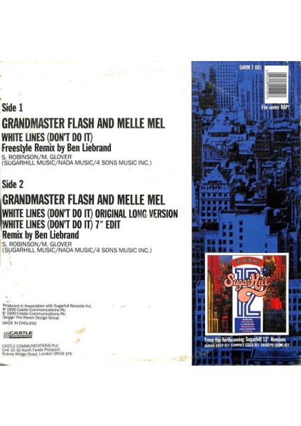 Grandmaster Flash & Melle Mel – White Lines (Dont Do It) (Ben Liebrand Remix) Hip Hop (109) PLK17471 fiyatları
