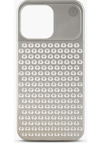 The Bulwark 15 Pro Max Silver Alüminyum Alaşımlı,kokulu Metal Kızaklı Telefon Kılıfı