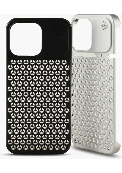 The Bulwark 15 Pro Max Silver Alüminyum Alaşımlı,kokulu Metal Kızaklı Telefon Kılıfı