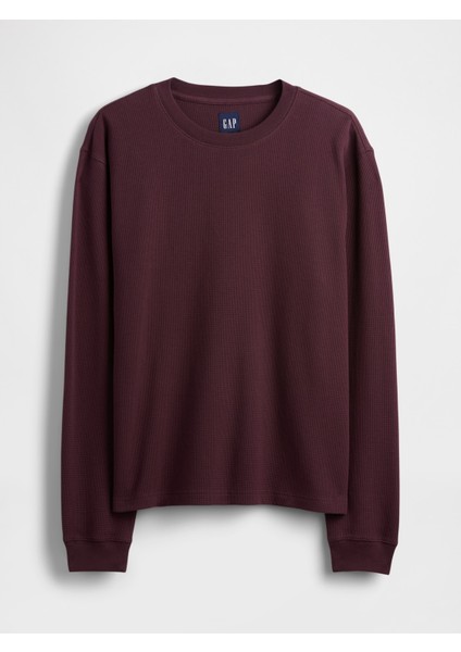 Erkek Bordo Waffle Crew T-Shirt fiyatları
