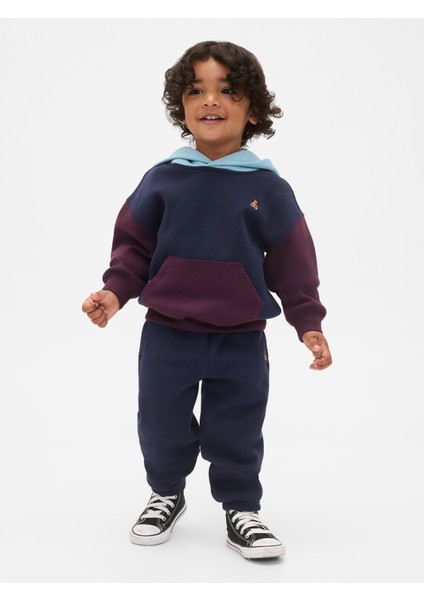 Erkek Bebek Lacivert Brannan Bear Detaylı Vintagesoft Colorblock Sweatshirt Set