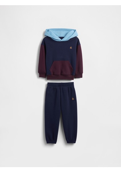Erkek Bebek Lacivert Brannan Bear Detaylı Vintagesoft Colorblock Sweatshirt Set modelleri