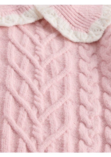 Kız Bebek Pembe Cashsoft Yaka Detaylı Kazak fiyatları