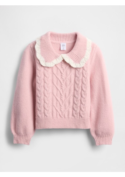 Kız Bebek Pembe Cashsoft Yaka Detaylı Kazak fırsatları
