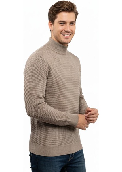 Erkek Yarım Balıkçı Kazak Triko Klasik Kalıp 5240B BGL-ST04856 fiyatları