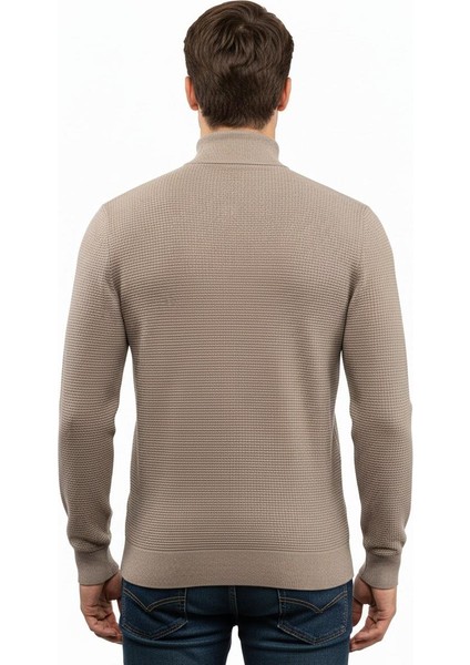 Erkek Yarım Balıkçı Kazak Triko Klasik Kalıp 5240B BGL-ST04856 modelleri