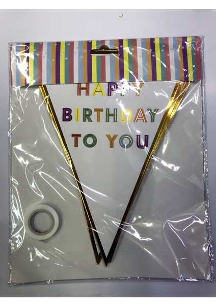 Happy Birthday To You Flama Bayrak Süs modelleri