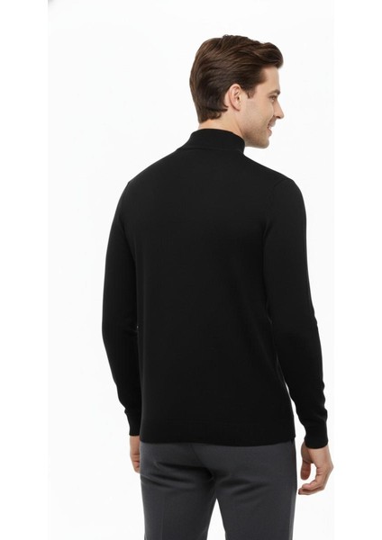 Erkek Yarım Balıkçı Kazak Çelik Örgü Regular Kalıp 5204B BGL-ST04855 modelleri