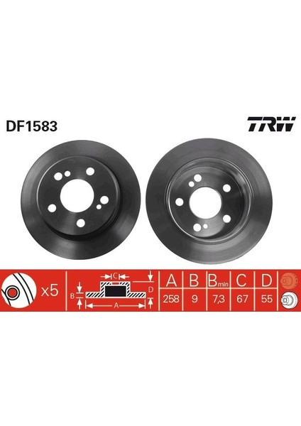 FREN DISKI ARKA MERCEDES W201 W202 W124 C124 A2014231212