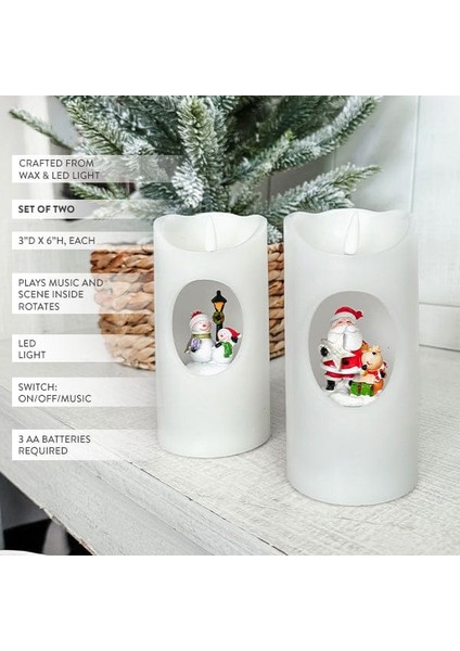 LED Mum | Yılbaşı Temalı Müzikli 360° Dönen Işıklı Noel Dekoru fırsatları
