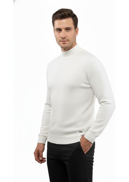 Erkek Yarım Balıkçı Kazak Triko Klasik Kalıp 5240B BGL-ST04856 modelleri