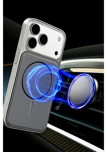 Neomag Case Iphone 17 Pro Gri Manyetik Özellikli Deri Kılıf modelleri