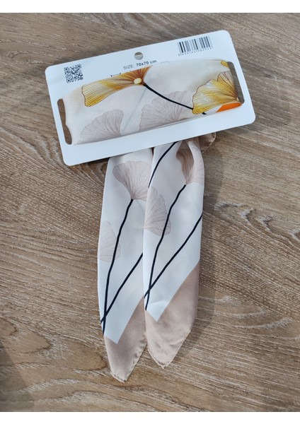 Beray 70*70 cm Desenli Saten Fular Bej Ekru Desenli fiyatları