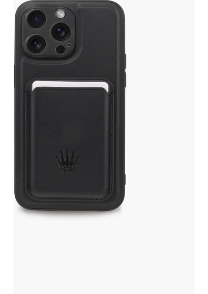 IPHONE 15 Pro Max Siyah Magsafe Özellikli Deri Telefon Kılıfı & Kartlık fırsatları