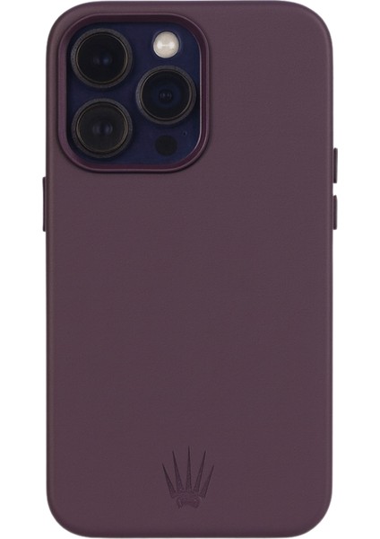 Triton Iphone 15 Pro Max Mor Kılıf Magsafe Özellikli Deri Kılıf