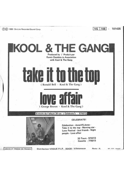 Kool & The Gang – Take It To The Top (1981) 109 fiyatları
