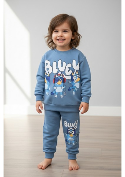 Karakter Baskılı Mavi Çocuk Eşofman Takımı (2 Iplik Kumaş) fiyatları