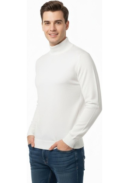 Erkek Yarım Balıkçı Kazak Çelik Örgü Regular Kalıp 4241B BGL-ST04854 modelleri