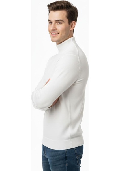 Erkek Yarım Balıkçı Kazak Çelik Örgü Regular Kalıp 4241B BGL-ST04854 fırsatları