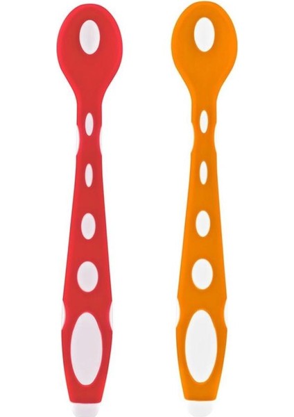 Silikon Mama Kaşığı 563 Turuncu Kırmızı