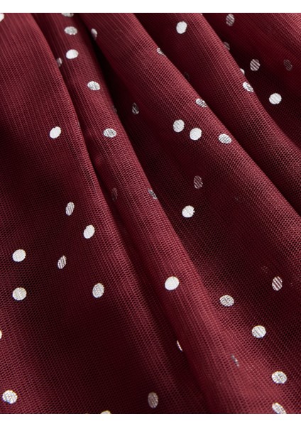 Kız Bebek Bordo Mixed Media Bubble Elbise fiyatları