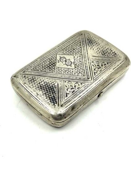 84 Damgalı 1896 Savatlı Gümüş Tütün Tabakası AOB3820 fiyatları