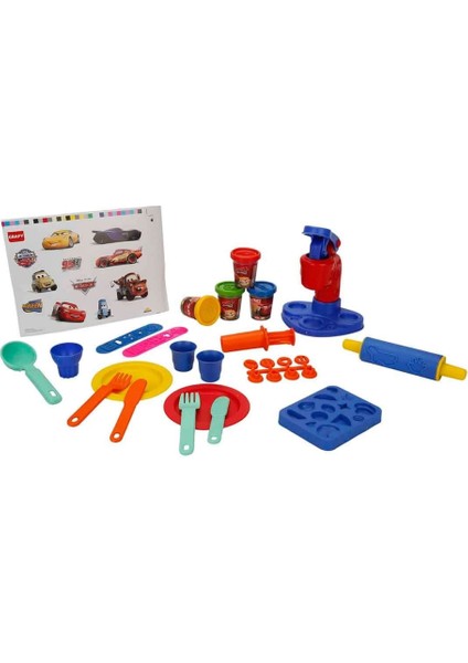 Cars Dondurma Fabrikası Oyun Hamuru Seti 200 gr 29 Parça